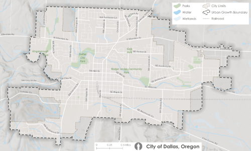 Oregon Department Of Project Details Projects Dallas TSP Boundary Map 